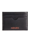 KENZO LEATHER LOGO CARD HOLDER,15697042