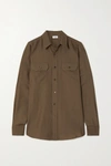 SAINT LAURENT WOOL-TWILL SHIRT