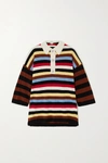 GANNI CRYSTAL-EMBELLISHED STRIPED CASHMERE jumper