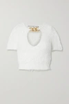 ALEXANDER WANG CHAIN-EMBELLISHED CROPPED KNITTED jumper