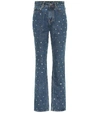 GANNI EMBELLISHED HIGH-RISE STRAIGHT JEANS,P00481831