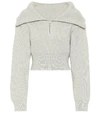Jacquemus Risoul Layered Ribbed Merino Wool Sweater In Grey