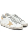 GOLDEN GOOSE SUPER-STAR LEATHER SNEAKERS,P00485781