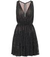 ALAÏA METALLIC KNIT MINIDRESS,P00495485