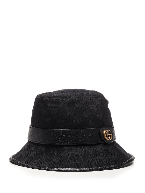 Gucci Double G Bucket Hat In Black | ModeSens