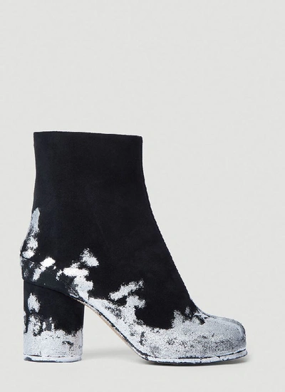 Maison Margiela Martin Margiela Metallic Details Tabi Boots In Black