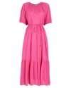 APIECE APART Simone Tiered Cotton Midi Dress,060053654056