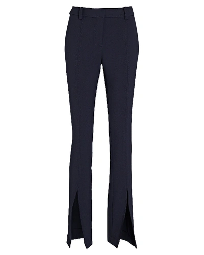 A.l.c Slim-fit Conway Straight-leg Front Slit Pants In Navy