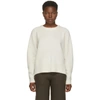 ARCH4 ARCH4 WHITE CASHMERE BREDIN CREWNECK SWEATER