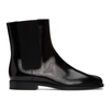 MAISON MARGIELA BLACK PATENT TABI CHELSEA BOOTS