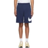 Nike Navy & White Fleece Sportswear Club Shorts