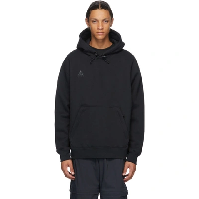 Nike Acg Cotton Blend Sweatshirt Hoodie In Black