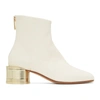 MM6 MAISON MARGIELA WHITE CAN HEEL BOOTS