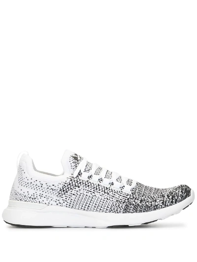 Apl Athletic Propulsion Labs Woven Lace-up Trainers In White