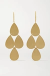 Irene Neuwirth Brushed 18kt Gold Chandelier Earrings In Gold