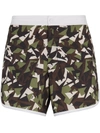 FENDI BAG BUGS CAMOUFLAGE-PRINT SWIM SHORTS