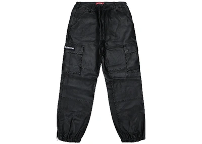 Pre-owned Supreme  Leather Cargo Pants Black