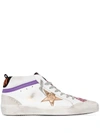 GOLDEN GOOSE MID-STAR LOGO-PATCH SNEAKERS