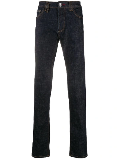 Philipp Plein Super Straight Cut Jeans In Black