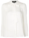 PAULE KA BOW FRONT LONG SLEEVE BLOUSE