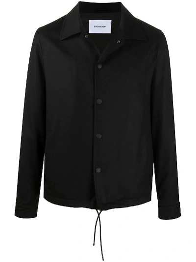 Dondup Lightweight Drawstring Hem Jacket In Black