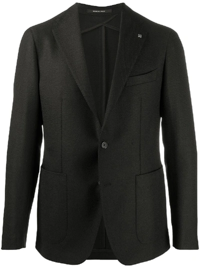 Tagliatore Virgin Wool-mix Blazer In Black