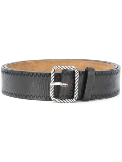 Dsquared2 Braided Buckle Belt In Nero Palladio