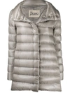 Herno Amelia Ultralight Padded Coat In Gray In Grey