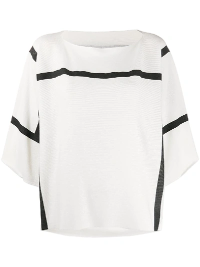 ISSEY MIYAKE CONTRAST STRIPE JUMPER 