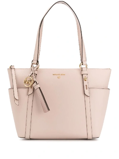 Michael Michael Kors Zipped Leather Tote Bag In Pink