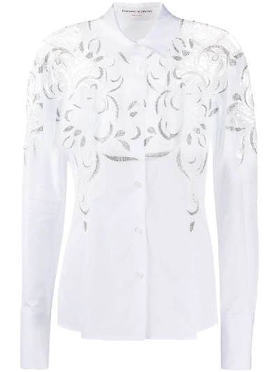 Ermanno Scervino Lace-insert Shirt In White