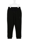 HUGO BOSS LOGO PRINT COTTON TRACKSUIT BOTTOMS