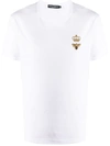 Dolce & Gabbana Jersey T-shirt With Bee And Crown Embellishment In White