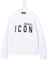 DSQUARED2 LOGO-PRINT COTTON HOODIE