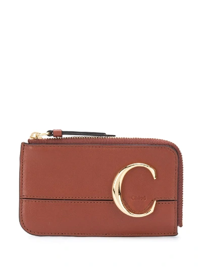 Chloé C Small Wallet In Brown