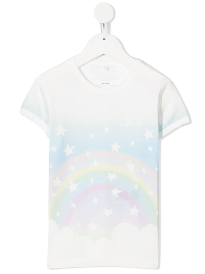 Stella Mccartney Kids' Magic Rainbow T恤 In White