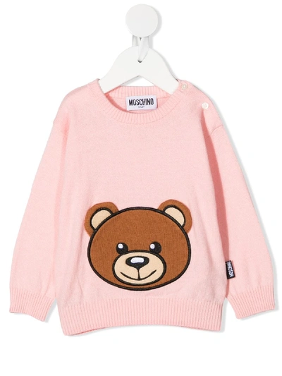 Moschino Babies' Teddy Bear-print Sweatshirt In Pink