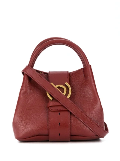 Zanellato Leather Tote Bag With Gold Hardware In Red
