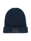 HUGO BOSS RIBBED KNIT COTTON BEANIE