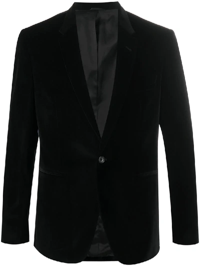 Reveres 1949 Velvet Suit Jacket In Black