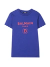 BALMAIN PURPLE T-SHIRT,11459619