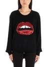 Markus Lupfer Sequin-embellished Lips Sweater In Black