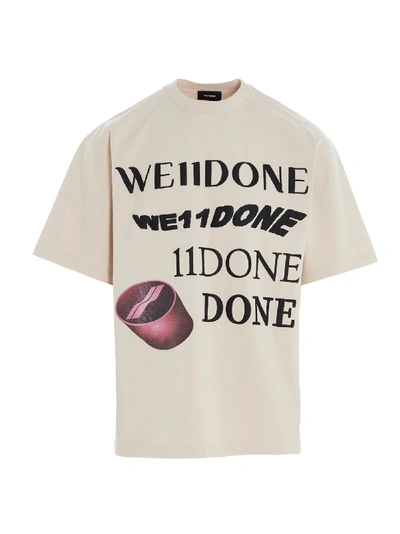 We11 Done T-shirt In Beige