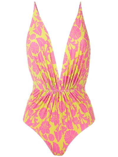 Clube Bossa Clavert Printed Swimsuit In Yellow