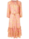 Clube Bossa Valerie Midi Dress In Yellow