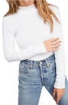 Free People The Rickie Mock Neck T-shirt In White