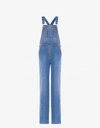 MOSCHINO Crystal Trimming denim dungarees
