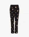 MOSCHINO Crêpe pants Flowers Embroidery