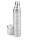 CREED SILVER WITH SILVER TRIM LEATHER DELUXE ATOMIZER,406644263502