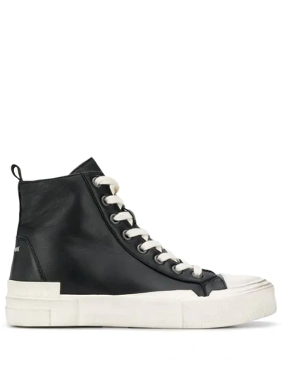 Ash Ghibly High-top Leather Sneakers In Black